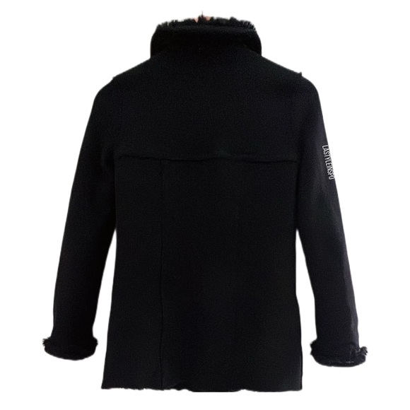 Chanel Tweed Jacket Black Silver logo buttons As Seen on First Lady Size XS - Picture 3 of 5